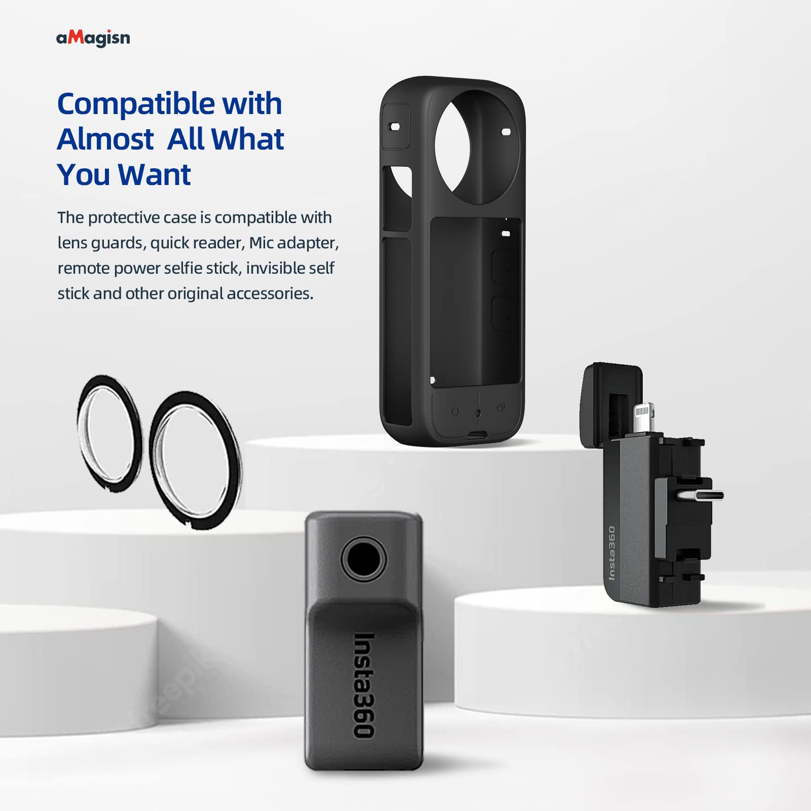 Amazon.co.jp: Palumma シリコーンケースカバー Insta360 X3アクション 