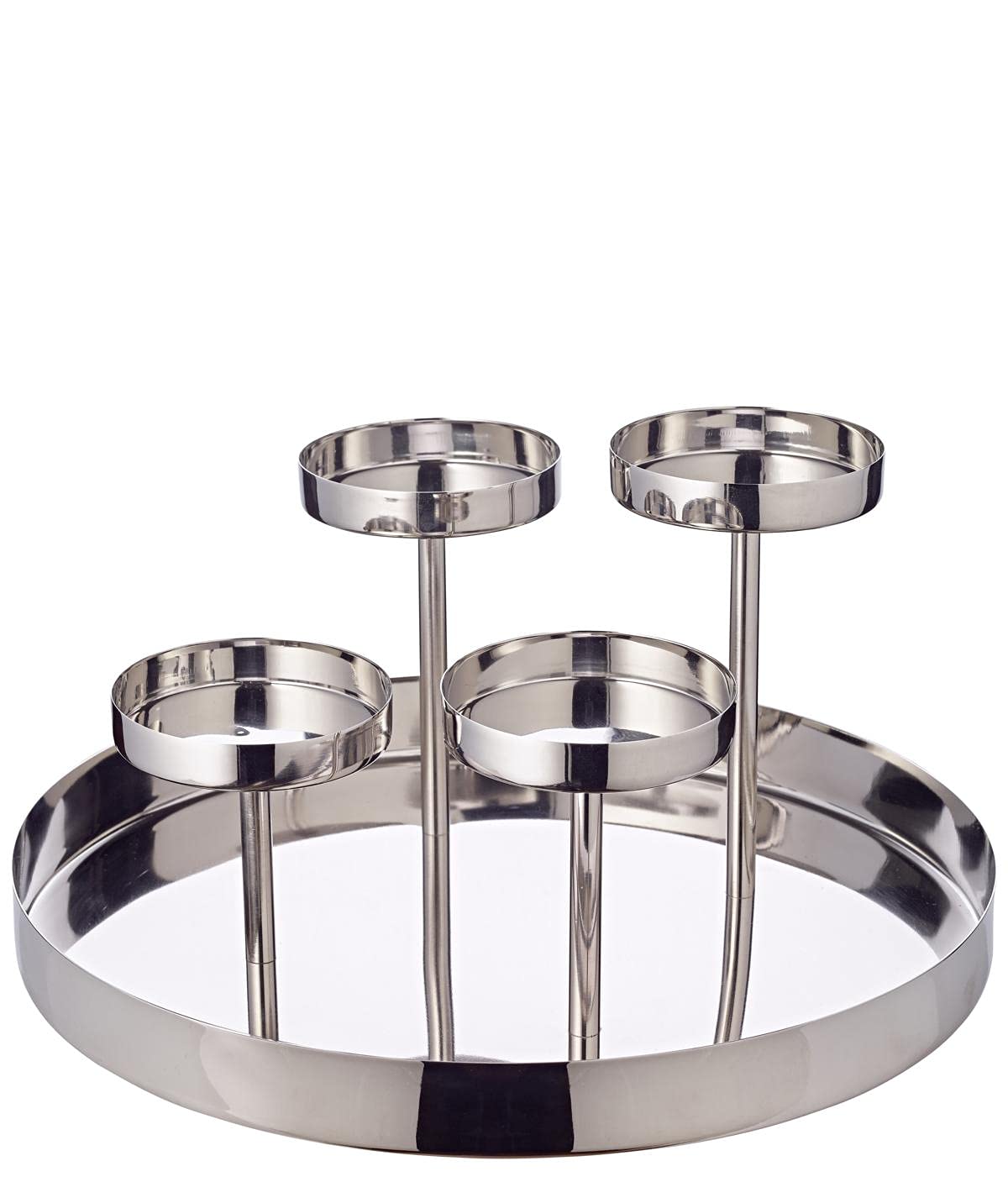 EDZARD Adventskranz Marbella (Ø 31 cm, H 16 cm), Edelstahl