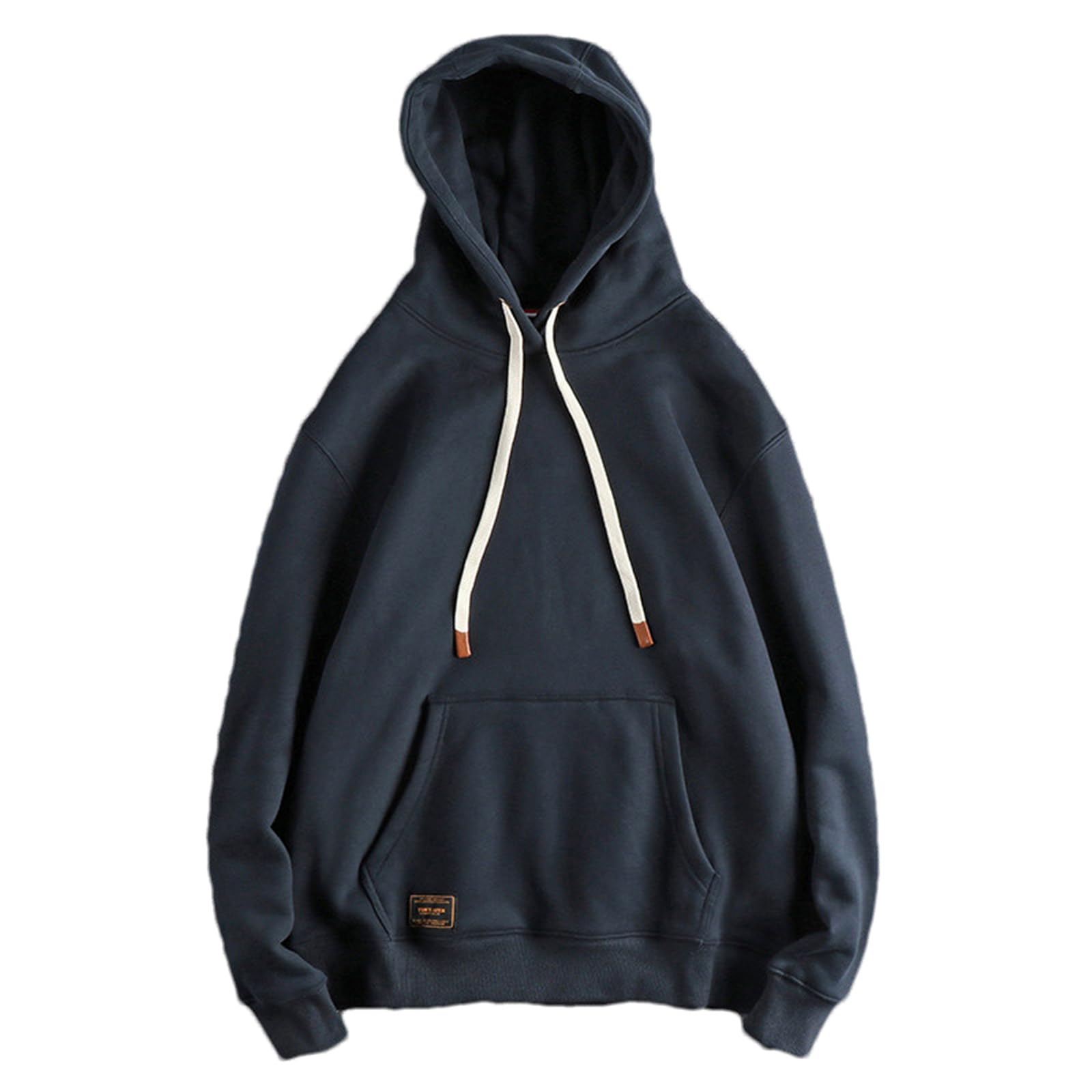 Sudadera de forro polar hombre otoño invierno con bolsillo canguro cálida 6