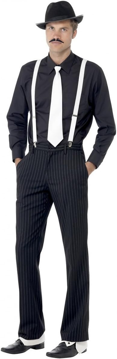 Adult Mens 1920s Razzle Fancy Male Dress Accessory Gangster Instant Complete Kit