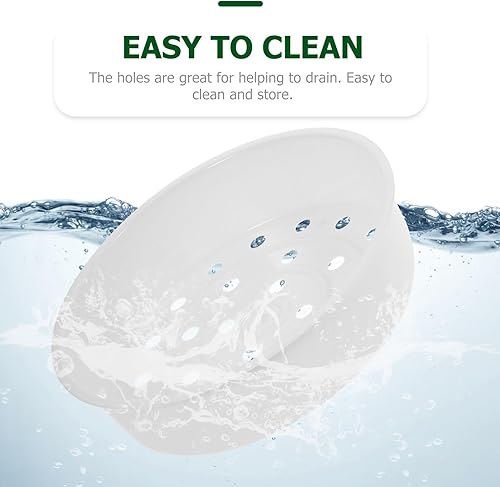 Miniatura 4 de Kichvoe 2 cestas de vapor de plástico para olla arrocera: bandeja redonda apilable para verduras, mariscos, huevos y postres, se adapta a cocinas de