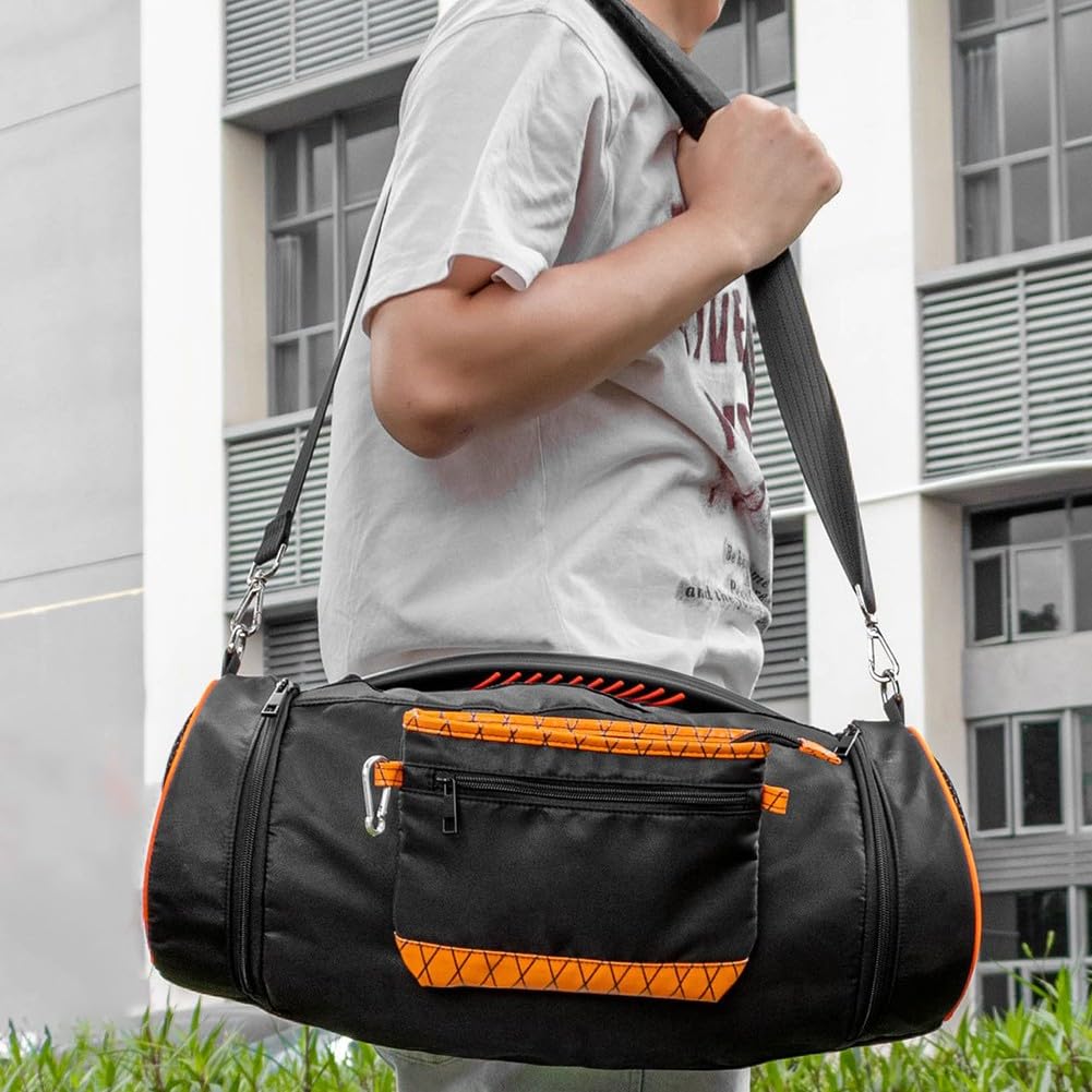 EVA - Funda rígida de transporte para altavoces JBL para boombox 2 3, bolsa de almacenamiento portátil de viaje con ventana transparente, caja protectora a prueba de golpes, 47 x 18 x 18 cm