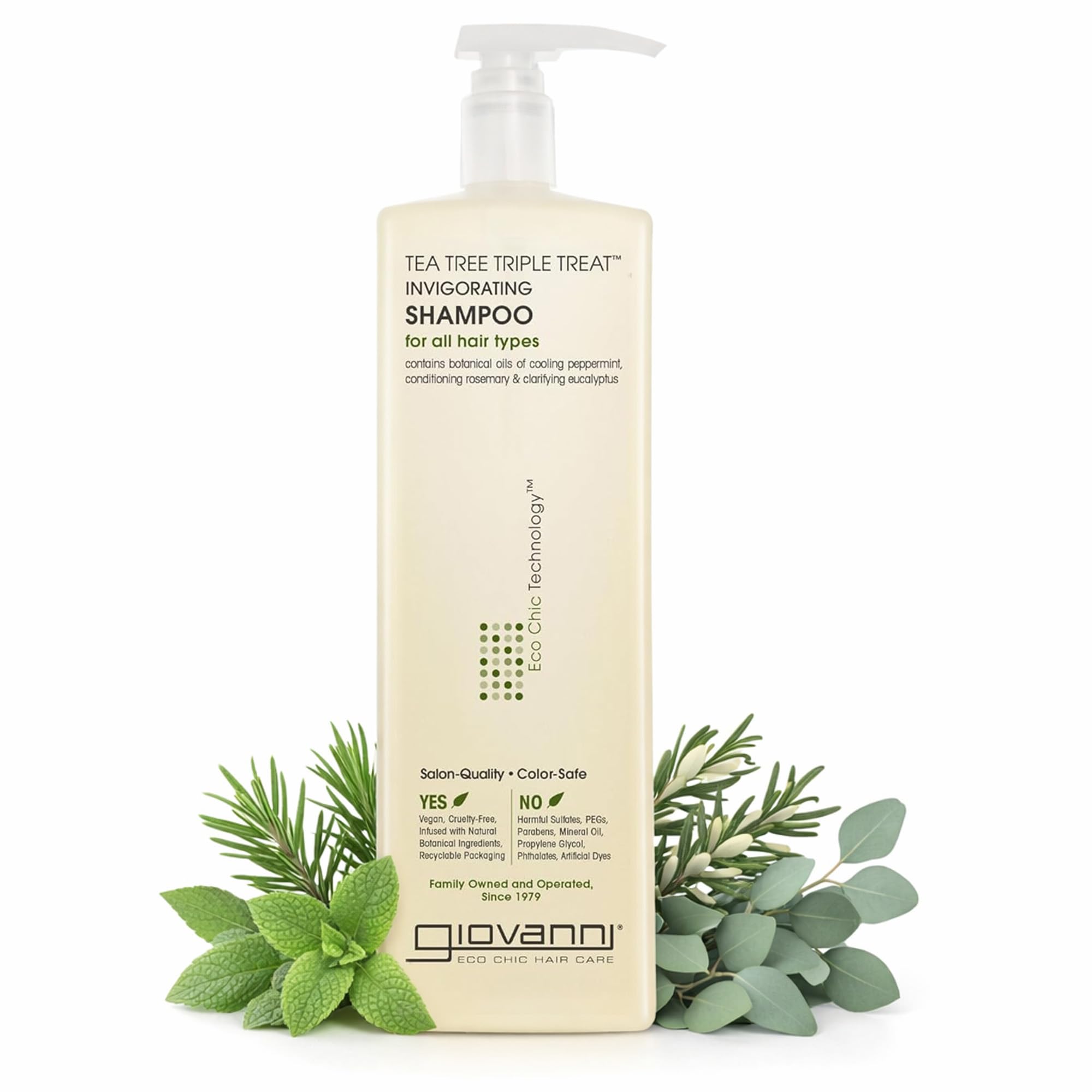 Cosmetics Tea Tree Triple Treat Invigorating Shampoo, 24 Oz