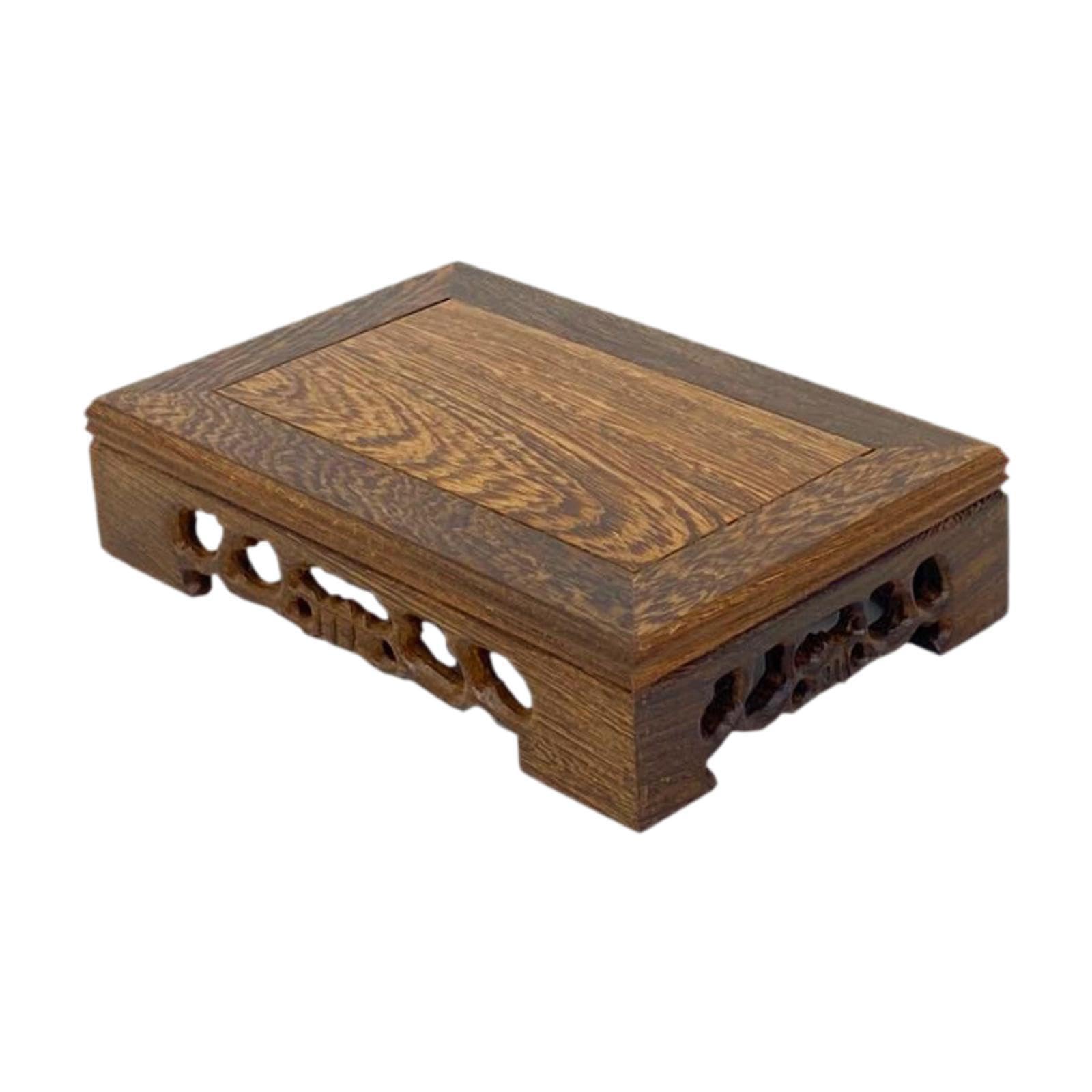 ALCXAZS Ornament Display Stand Decorative Wooden Vase Base Showcase Option For Indoor Plants And Flowers Balcony Flower Pot Base Rectangular Crafts Display