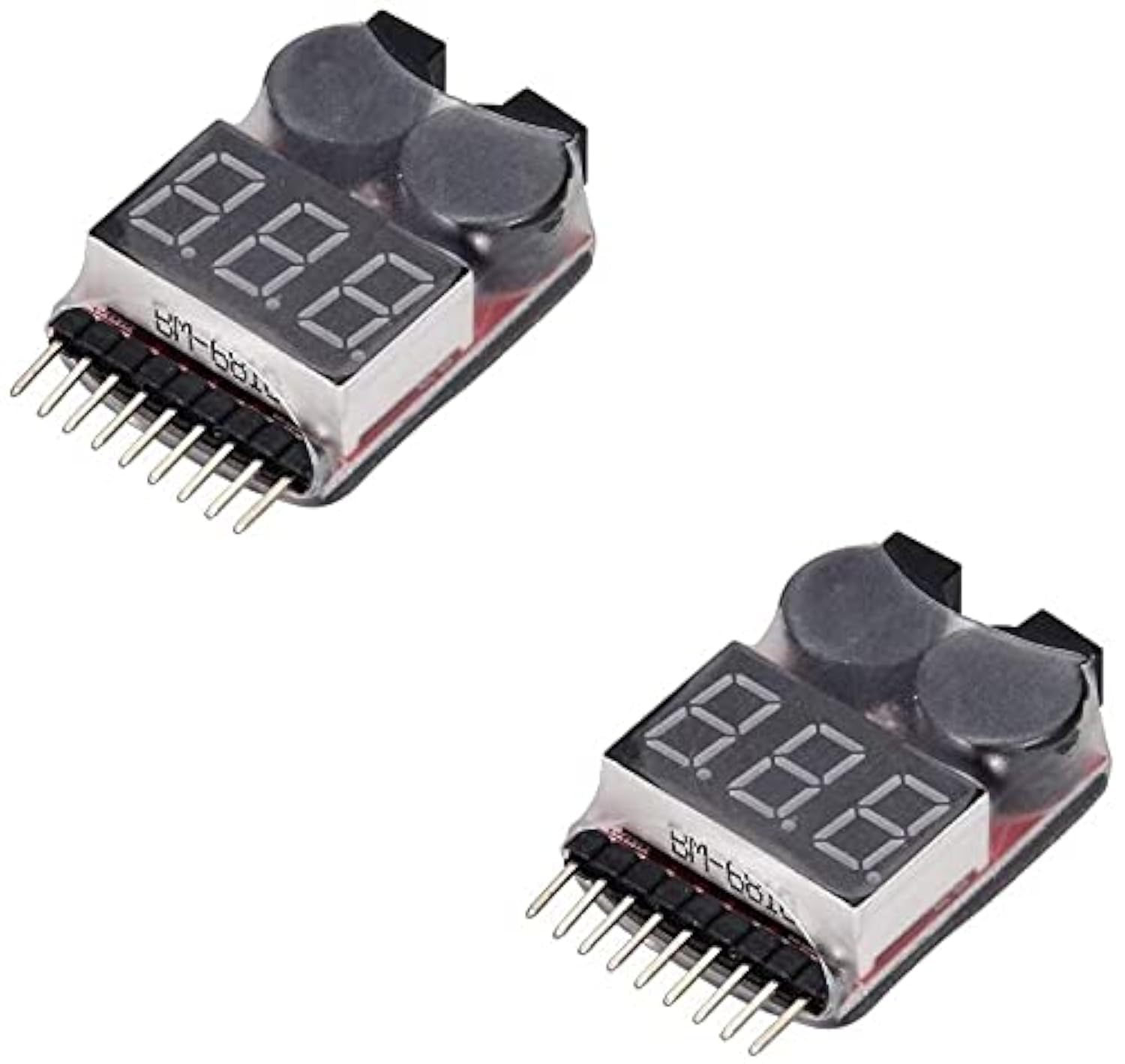 Yunique Green-Clean-Power Black Yunique Germany 2-Piece Buzzer 1S - 8S Lipo Alarm Warner Protection Checker Voltage Buzzer Beeper 1S 2S 3S