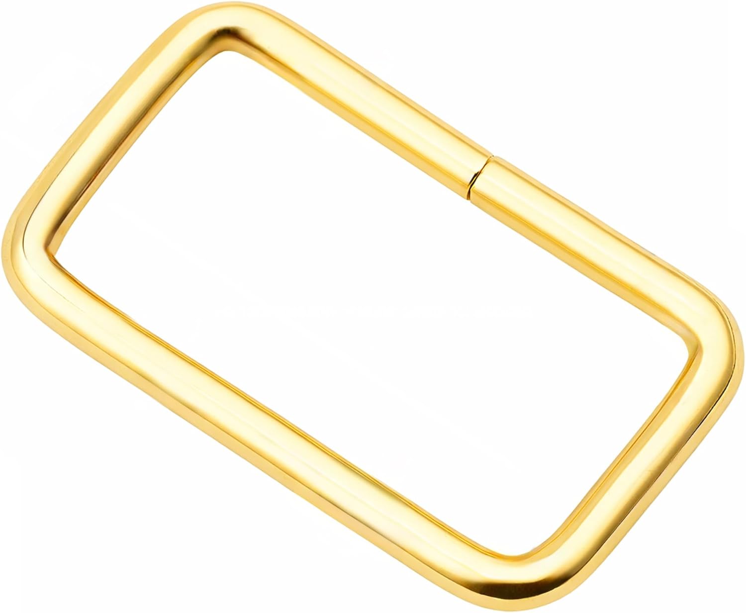 CRAFTMEMORE Metal Rectangle Buckle Ring Fits 1-1/4", 1-1/2" Strap Heavy Duty Rectangular Cord for Bag Belt Loop Purse Making (1-1/2" x 100 pcs, Gold) - Image 2