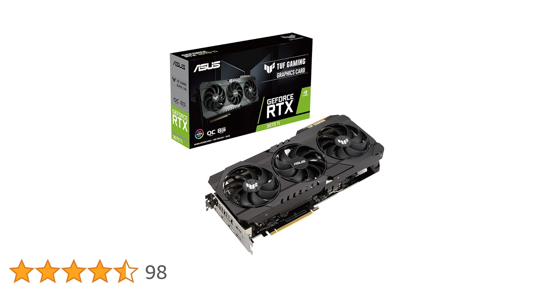 グラフィックボード・グラボ・ビデオカード ASUSTek TUF NVIDIA GeForce RTX 3070 Ti Amazon | ASUS TUF Gaming GeForce RTX 3070 Ti 8GB GDDR6X PCI