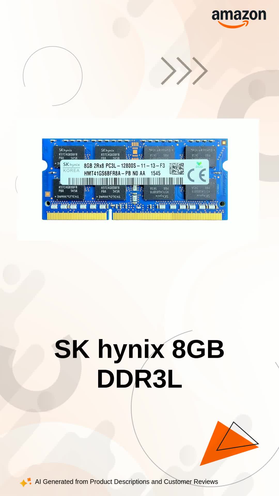 SK hynix 8GB DDR3L Laptop RAM 1600 MHz SODIMM