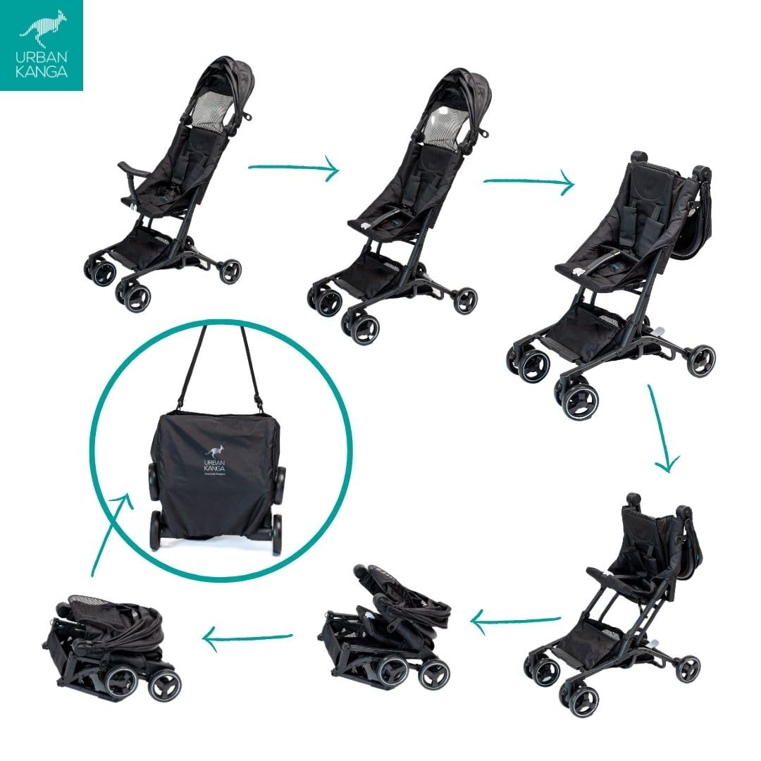 Urban Kanga Bandicoot Reisebuggy Handgepäck bis 22 kg Kompakt faltbar Schultergurt Transportabdeckung