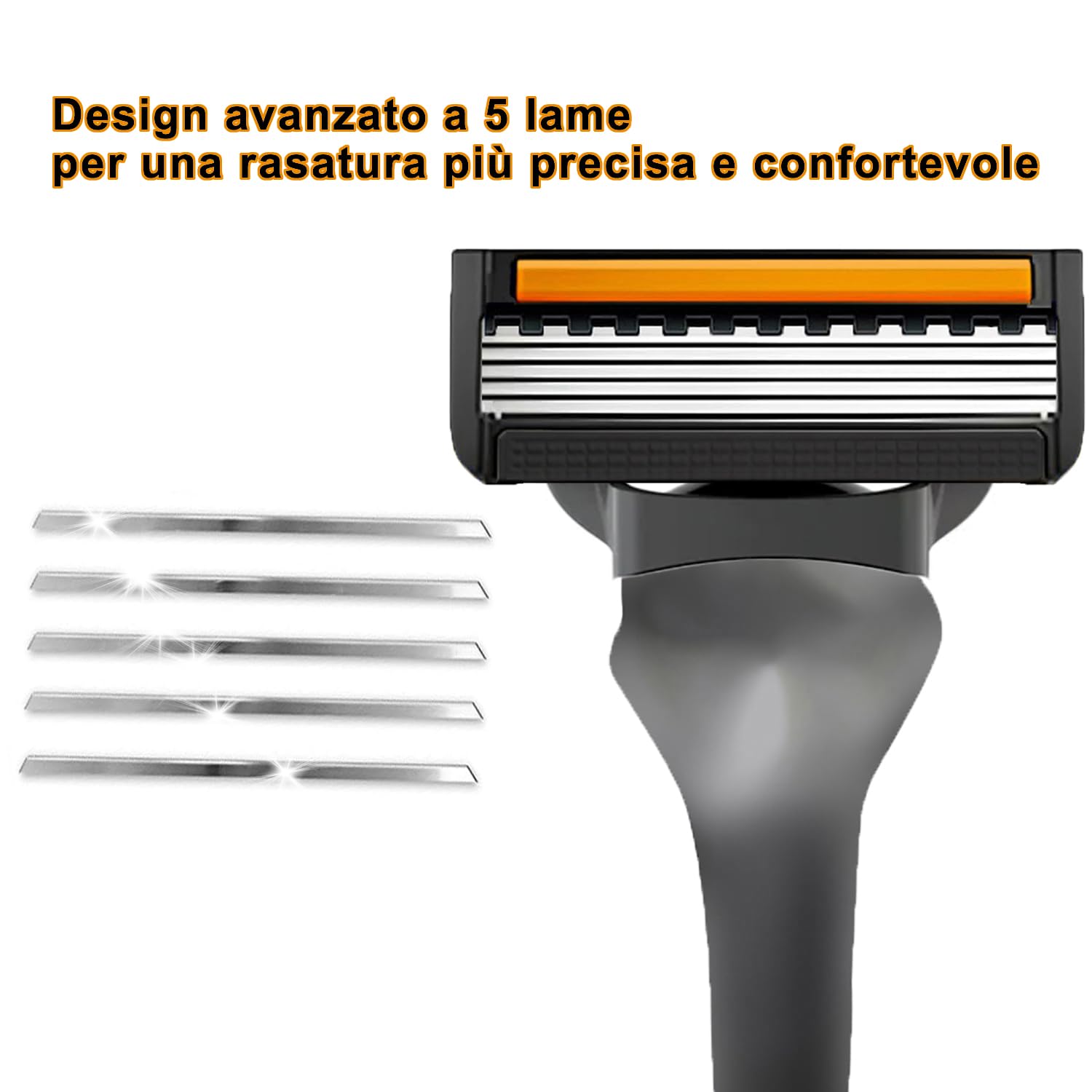 24 Pezzi Lamette per Fusion 5 Ricambi Kit, Lamette Rasoio Barba, Regalo per Lame di Rasoio Manuali