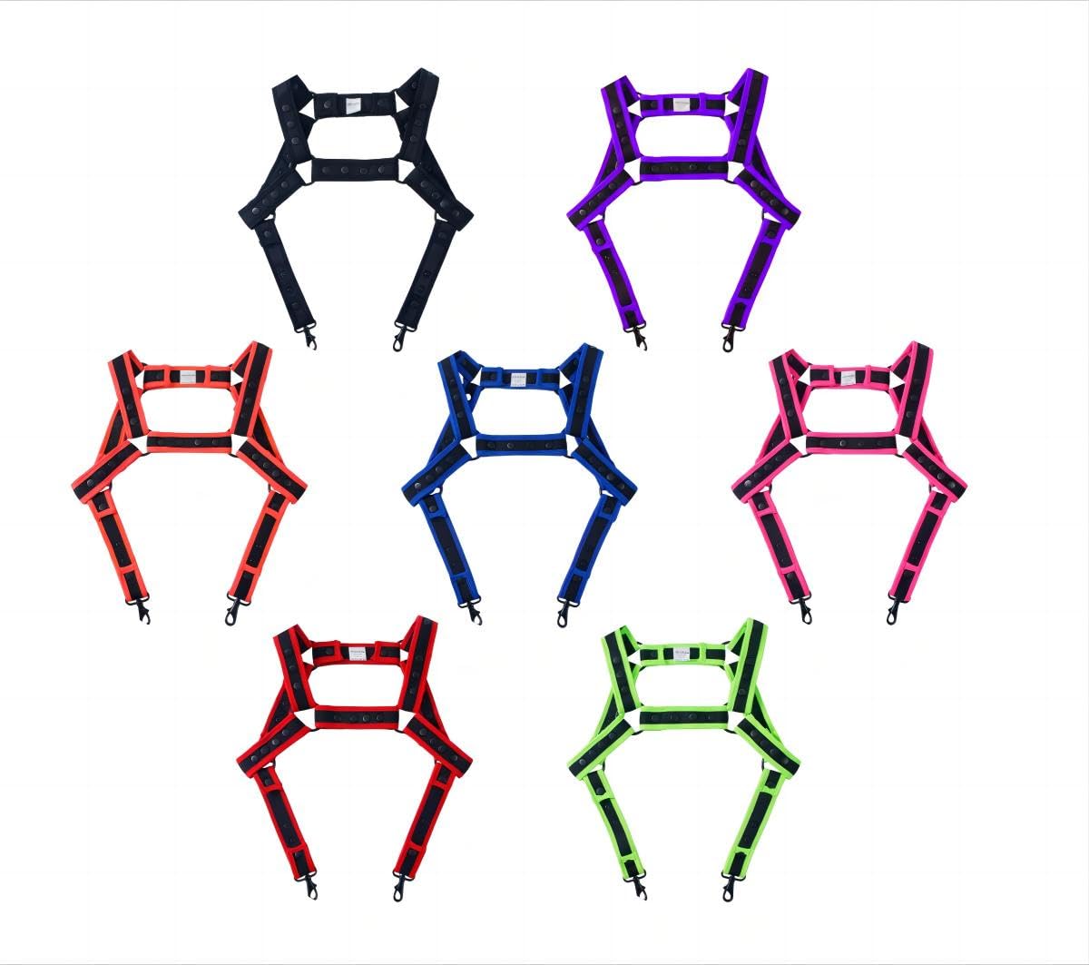 JOCKMAIL Men's Body Chest Harness Adjustable Elastic Waistband Sexy Underwear Halter Belt for Men: Blue