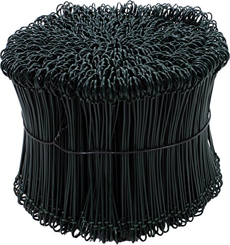 Preisvergleich Produktbild Drahtsackverschluss Grün Ummantelt 1.4X140mm, 1000er Pack