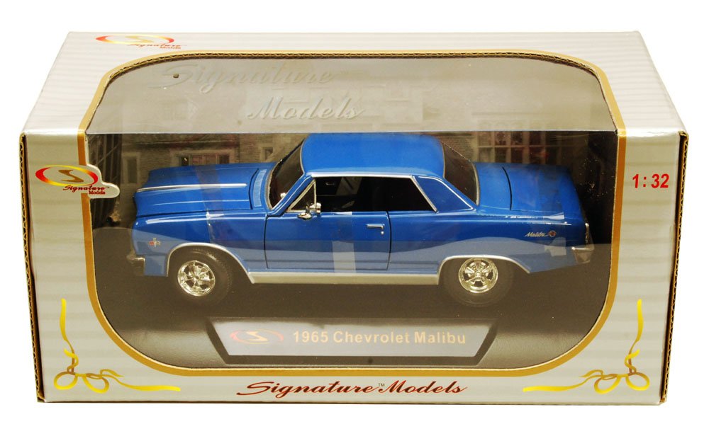 1965 Chevrolet Malibu SS Blue 1/32 Diecast Model Car by Signature