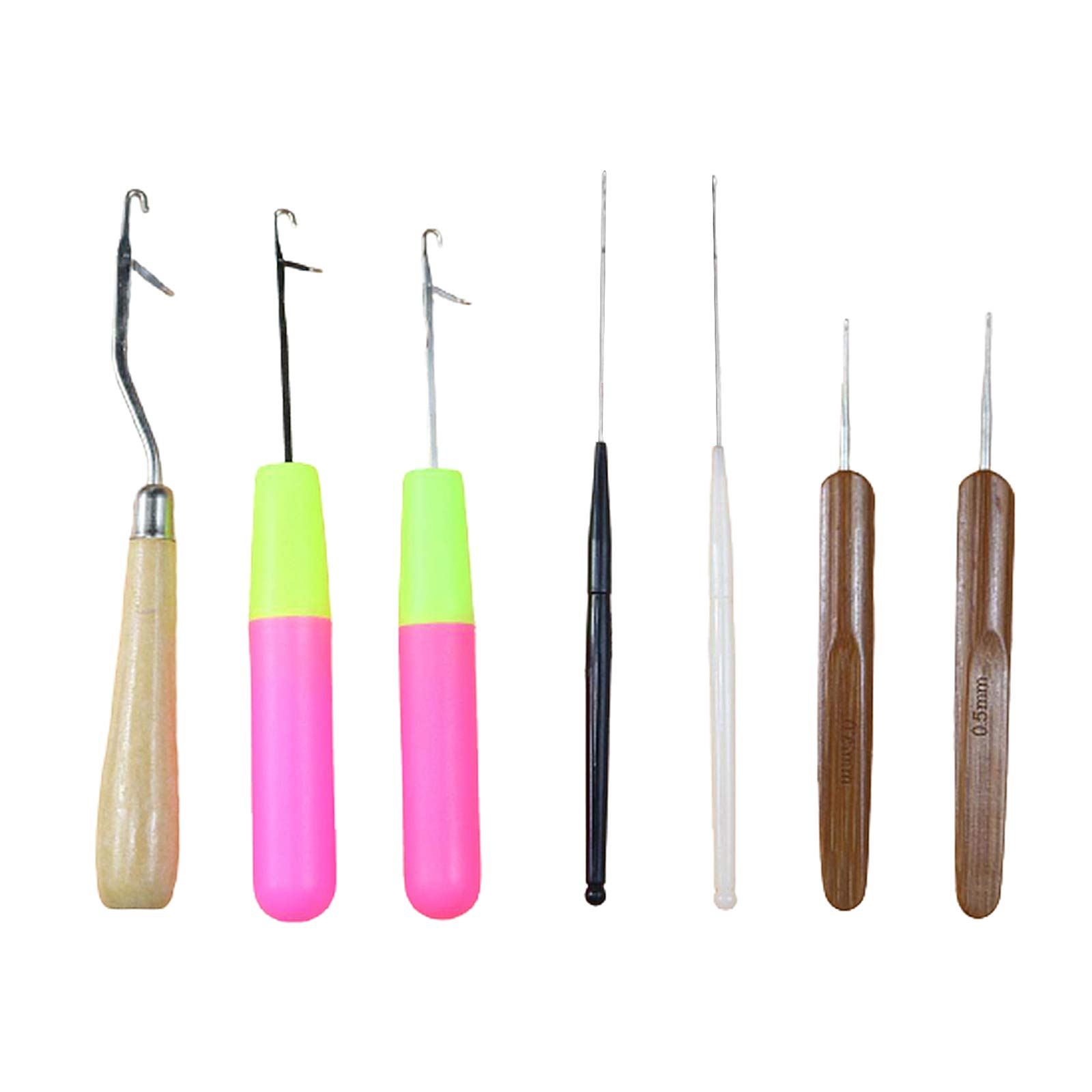 KBOLAE 7 Pcs Latch Hook Set Quality Crochet Needle Hook for Rag Rug Making Kit Tool