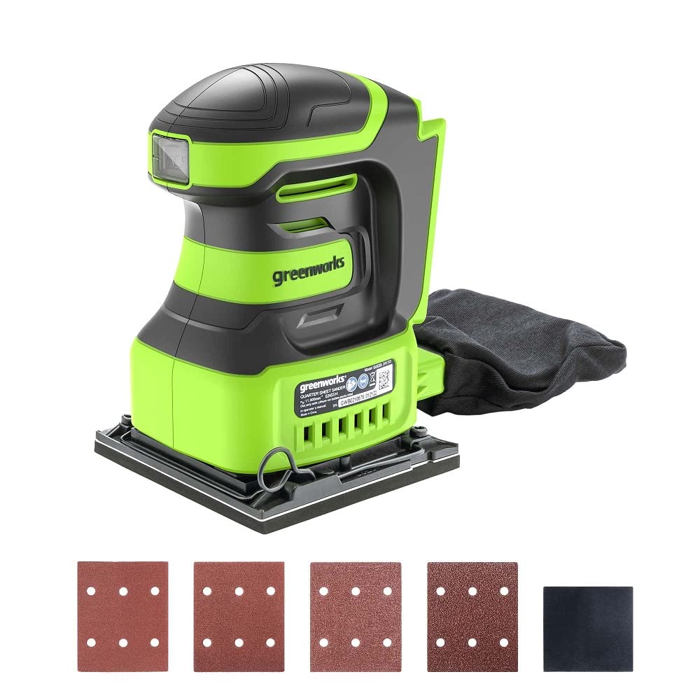 Greenworks G24SS14 Akumulatorowa Szlifierka Oscylacyjna, 11000 obr./min, BEZ Baterii i Ładowarki 24V