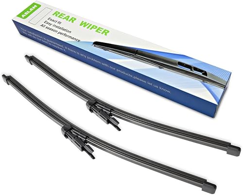 Aslam - Limpiaparabrisas trasero tipo E para reemplazo de equipo original ajuste exacto 2 unidades