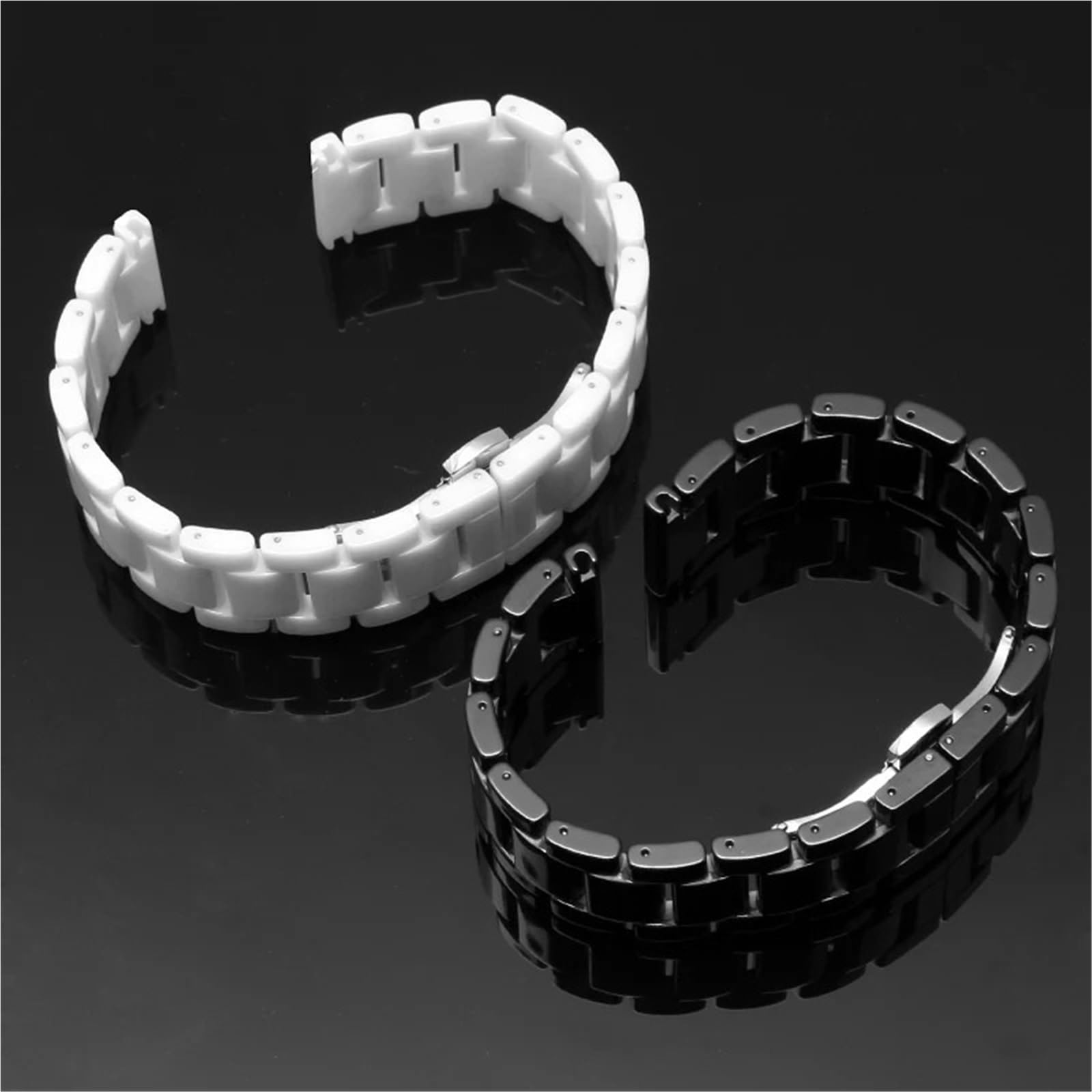 Cinturini for Orologi in Ceramica Bianca da Uomo e da Donna, da 14 mm, 16 mm, 18 mm, 20 mm e 22 mm