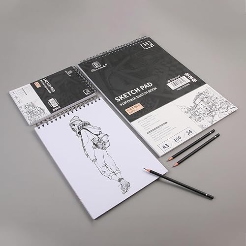 Miniatura 2 de Cuaderno de bocetos de 11 x 168 x 165 x 8 pulgadas, 24 hojas, 1 paquete (5.64 ozm2) cuaderno de bocetos artísticos, dibujo artístico, pintura, papel