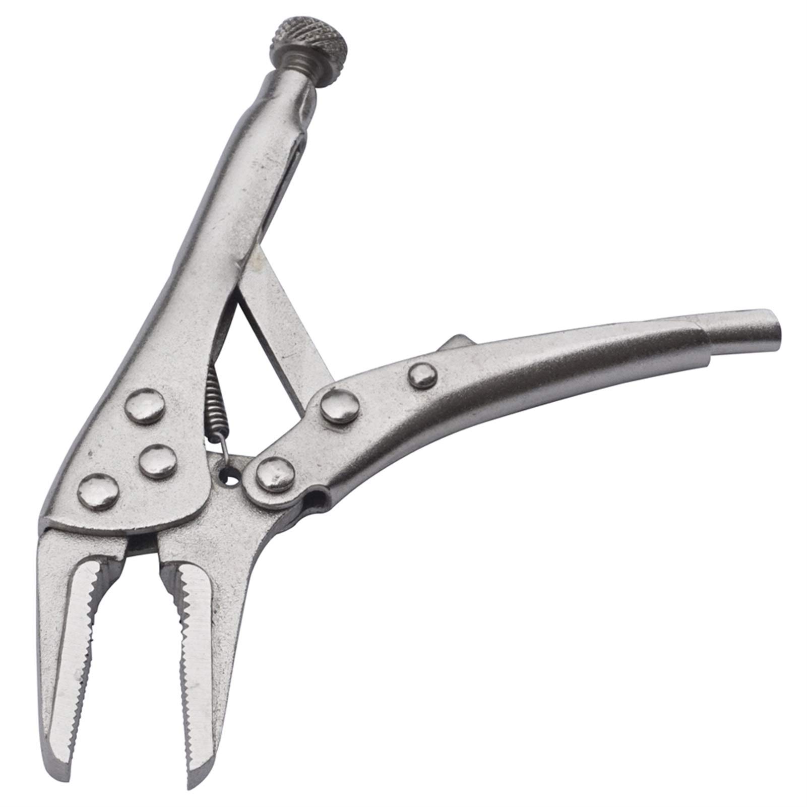 Zangen-Set, 3-teiliges Schraubstock-Verriegelungszangen-Set, 10,2 cm gebogene Backen und 12,7 cm lange Nase und 12,7 cm C-förmige Klemme, verschiedene Verriegelungs-Schweißklemmen, robuste Zangen,