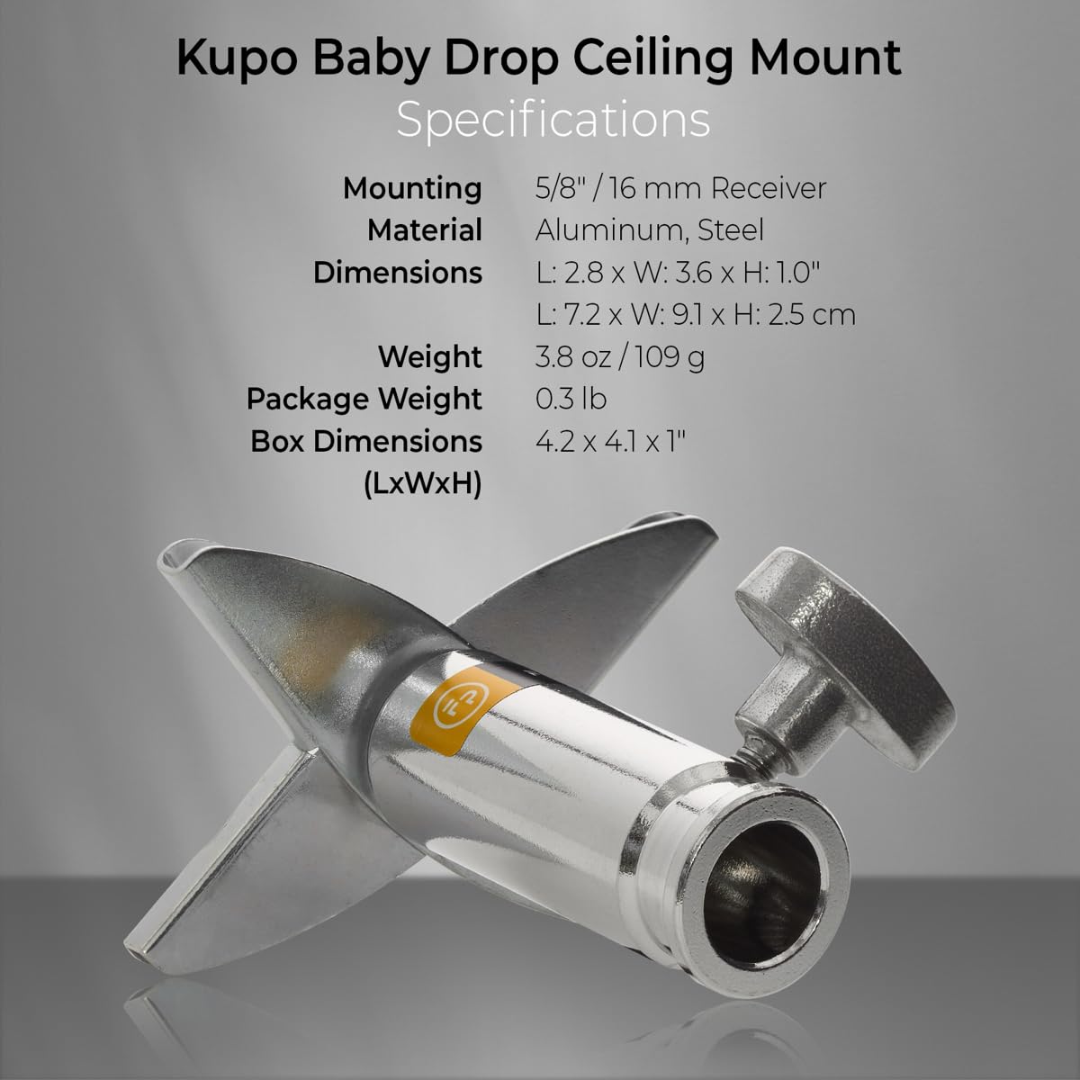 Flashpoint Baby Drop Ceiling Mount, Baby 5/8