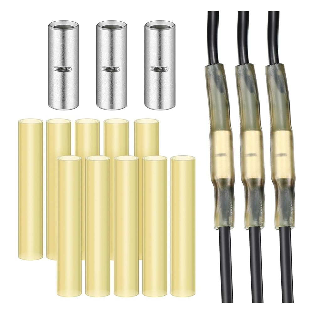Ruitutedianzi 3pcs Underground Splice Kit 3 A3C Submersible Pump Line Splice Kit for 10 12 14AWG with 10 Clear Double Wall Heat Shrink