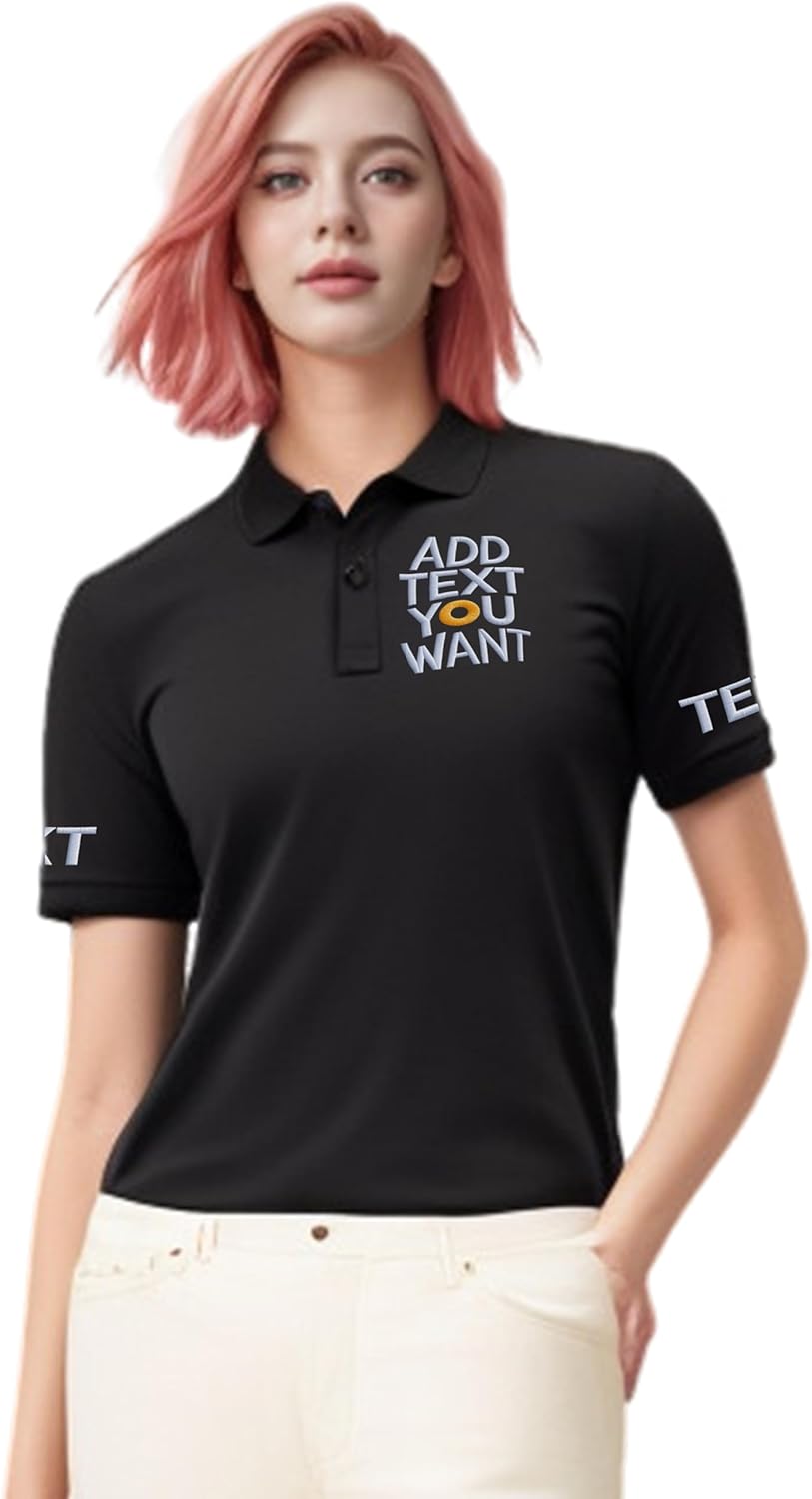 Custom Polo Shirts for Men Design Your Own Golf Jersey Personalized Print/Embroidered Text