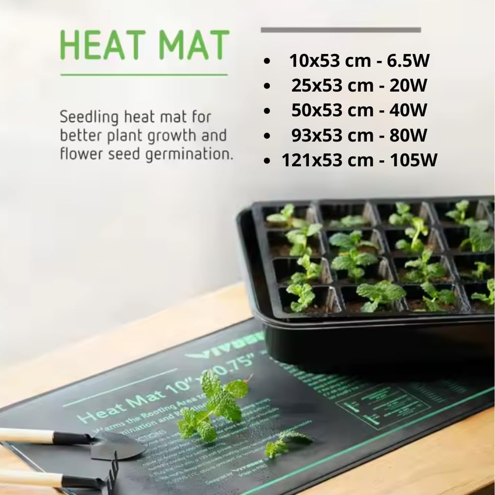 Manta Térmica para Invernaderos y Germinación de Semillas - Calefacción Constante, IP67 Resistente al Agua, S/M/L/XL/XXL, Opciones con Controlador de Temperatura