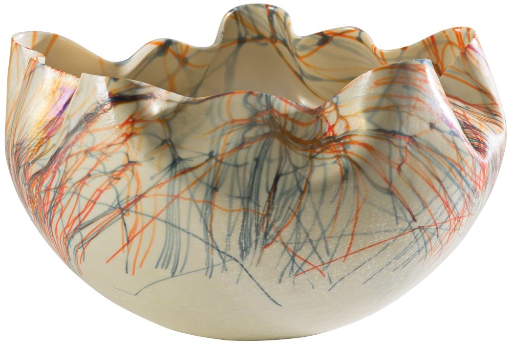 Studio A Cambrian Bowl-Orange & Blue, 7.30085