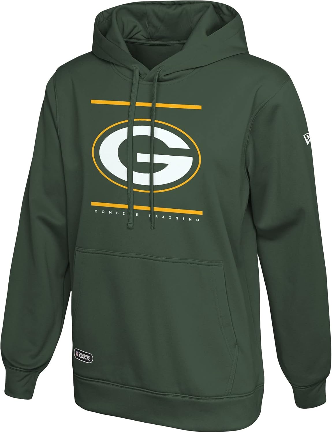 New Era NFL Football Men's Split Defense Fleece Pullover Hoodie, Green Bay Packers, Large