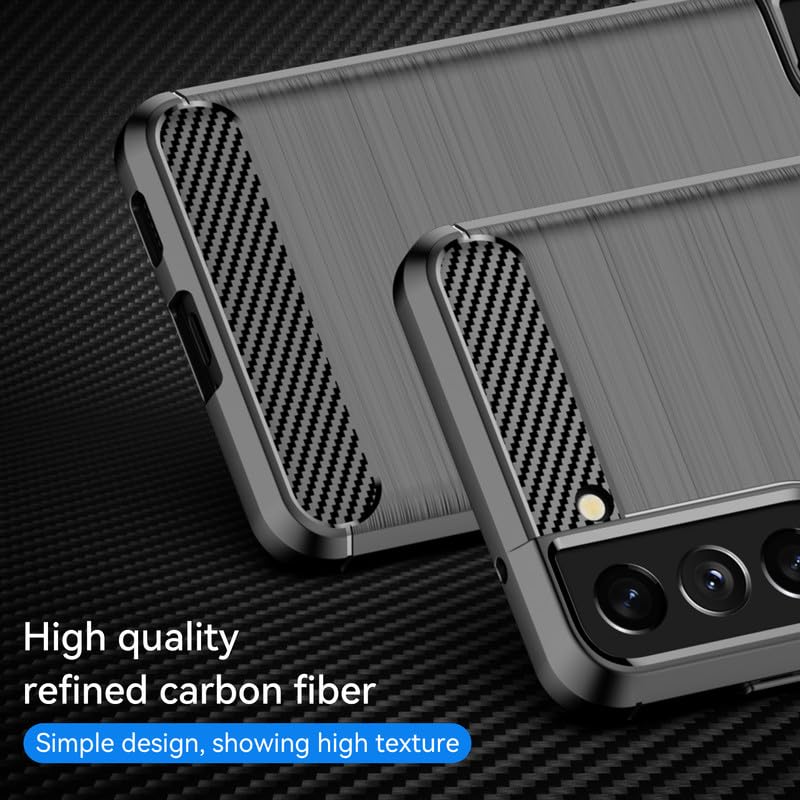 Image of Hybrid Carbon Fiber Back Case for Samsung Galaxy S21 FE (Black)