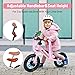 Angessey Toddler Balance Bike, Adjustable Seat & Handlebar for Kids 2 Years to 4 Years，Equipped with Colorful Light-up Tires,Kids Will Like it More，It is The Best Child Toy Gift for Boys and Girls