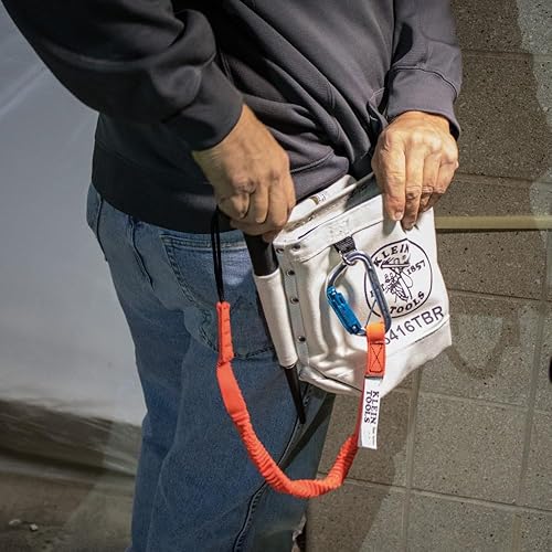 Miniatura 7 de Klein Tools 5416TBR Bolsa de herramientas, bolsa de herramientas de retención de pernos construida de lona No. 4 con parte inferior reforzada,