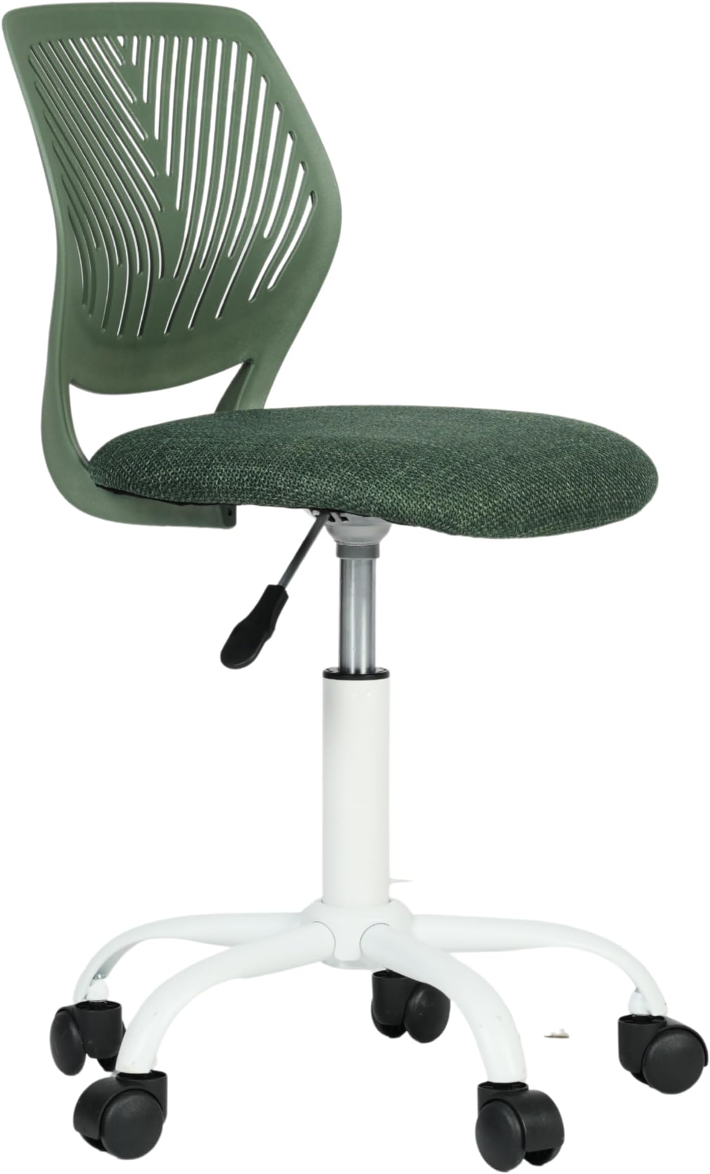 5Rcom Bürostuhl Ohne Armlehnen – Beige, PU-Leder – Höhenverstellbar, XXL-Rollen – Für Homeoffice