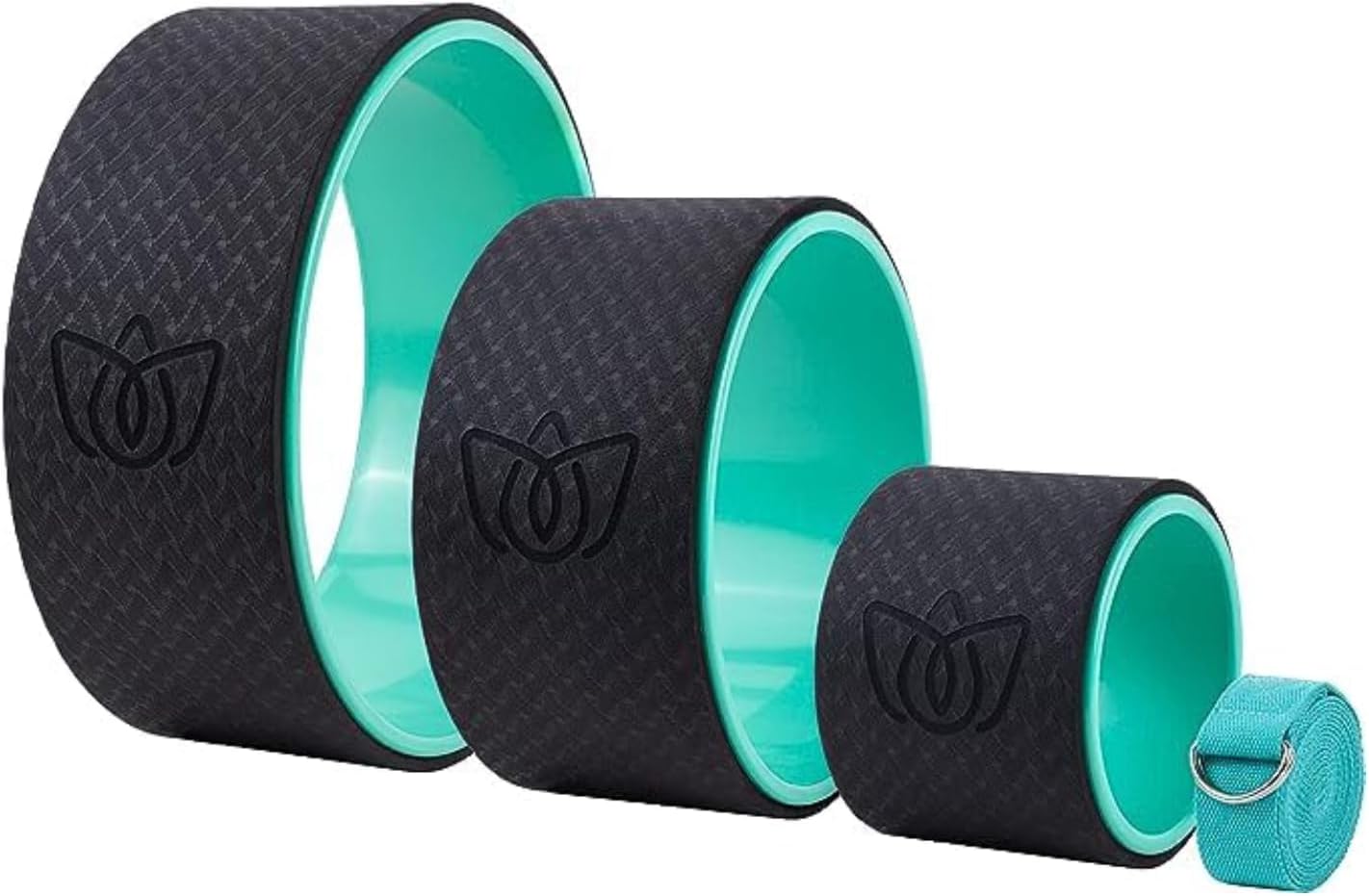 Florensi Back Roller - Back Stretcher, Back Cracker, Popper, Yoga Wheel, Deep Tissue Massager - For Back Pain Relief, Back Cracking, Yoga Stretching, Trigger Point Therapy Foam Padded Rollers - 3 Pack