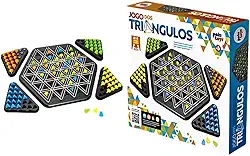 Jogo Tabuleiro Xadrez Geométrico Elástico Triangulos Estratégia Raciocínio Lógico Multijogador