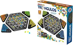Jogo Tabuleiro Xadrez Geométrico Elástico Triangulos Estratégia Raciocínio Lógico Multijogador