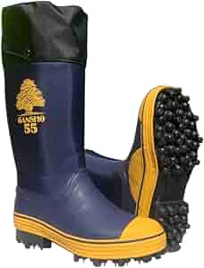 Amazon | 24.0 cm 岩礁55 スパイク長靴 農業や林業の作業場