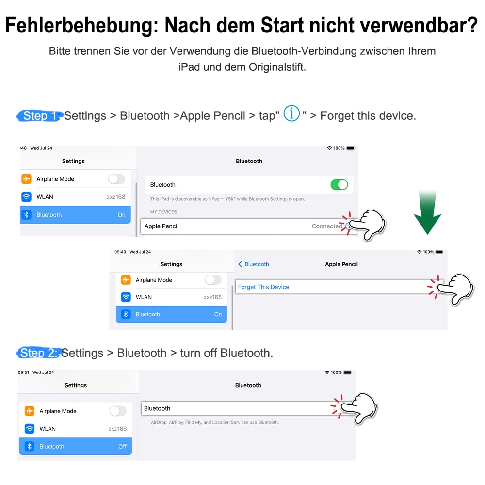 Pencil 1. Generation für iPad (2018-2026): mit USB C Schnellladeleistung & Neigungssensitivität Zubehör für Tablets, Pencil für iPad A16 11/10/9/8/7/6, Air 3~5/M2/M3/M4, Min 5~7, Pro 11"/12.9"/13"