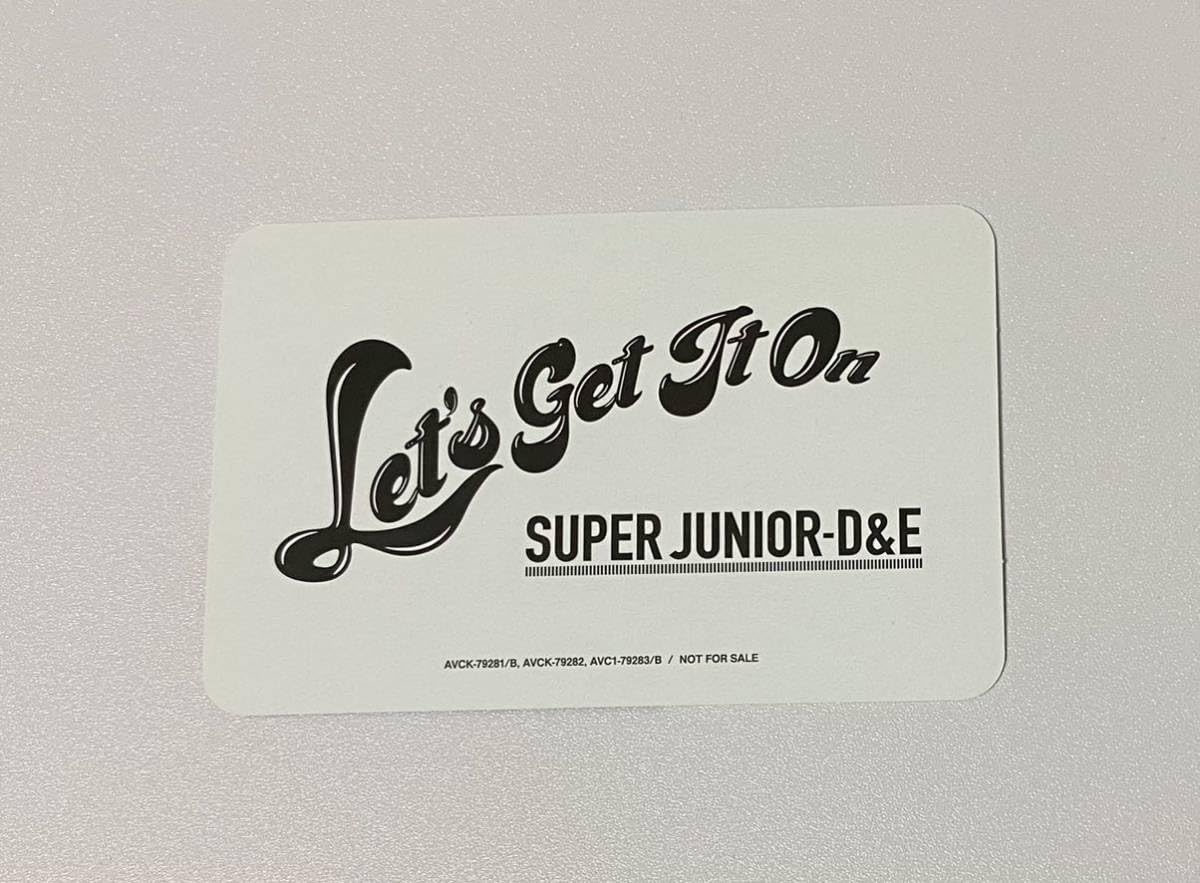 SUPER JUNIOR  D&E Let's Get It On トレカセット SUPER JUNIOR D&E Let's Get It On トレカセット DISCOGRAPHY