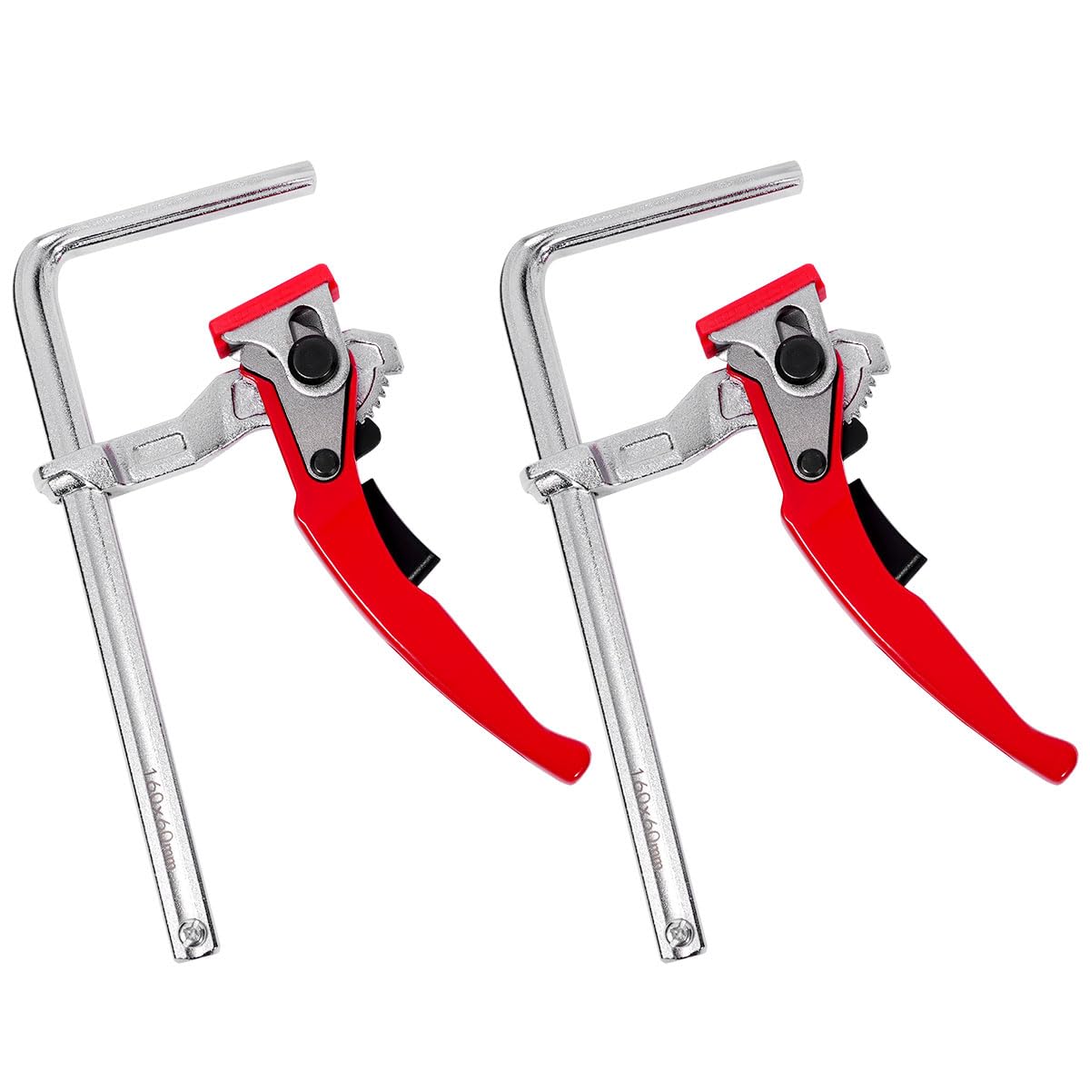 FERSTALOLever Clamp Ratcheting Table Clamp, 2 Pack Quick Release Bar Clamp with 210 mm Capacity and 90 mm Throat Depth for Grinding, Cutting