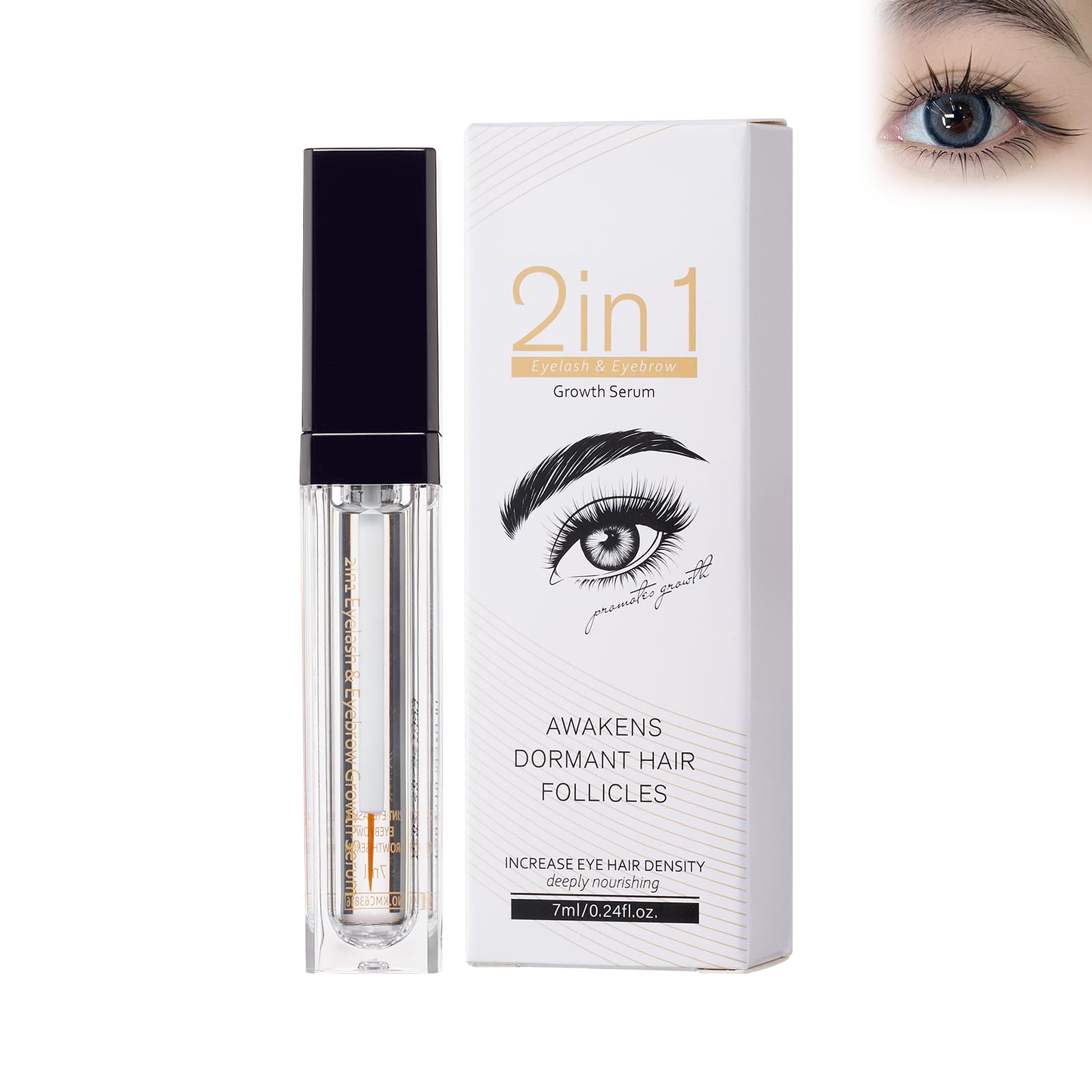 Serum do wzrostu rzęs i brwi, serum na porost rzęs, serum na porost rzęs, pełniejsze serum do brwi, grubsze i mocniejsze włosy do rzęs, stymuluje i brwi pełniejsze, nadaje zdrowszy wygląd