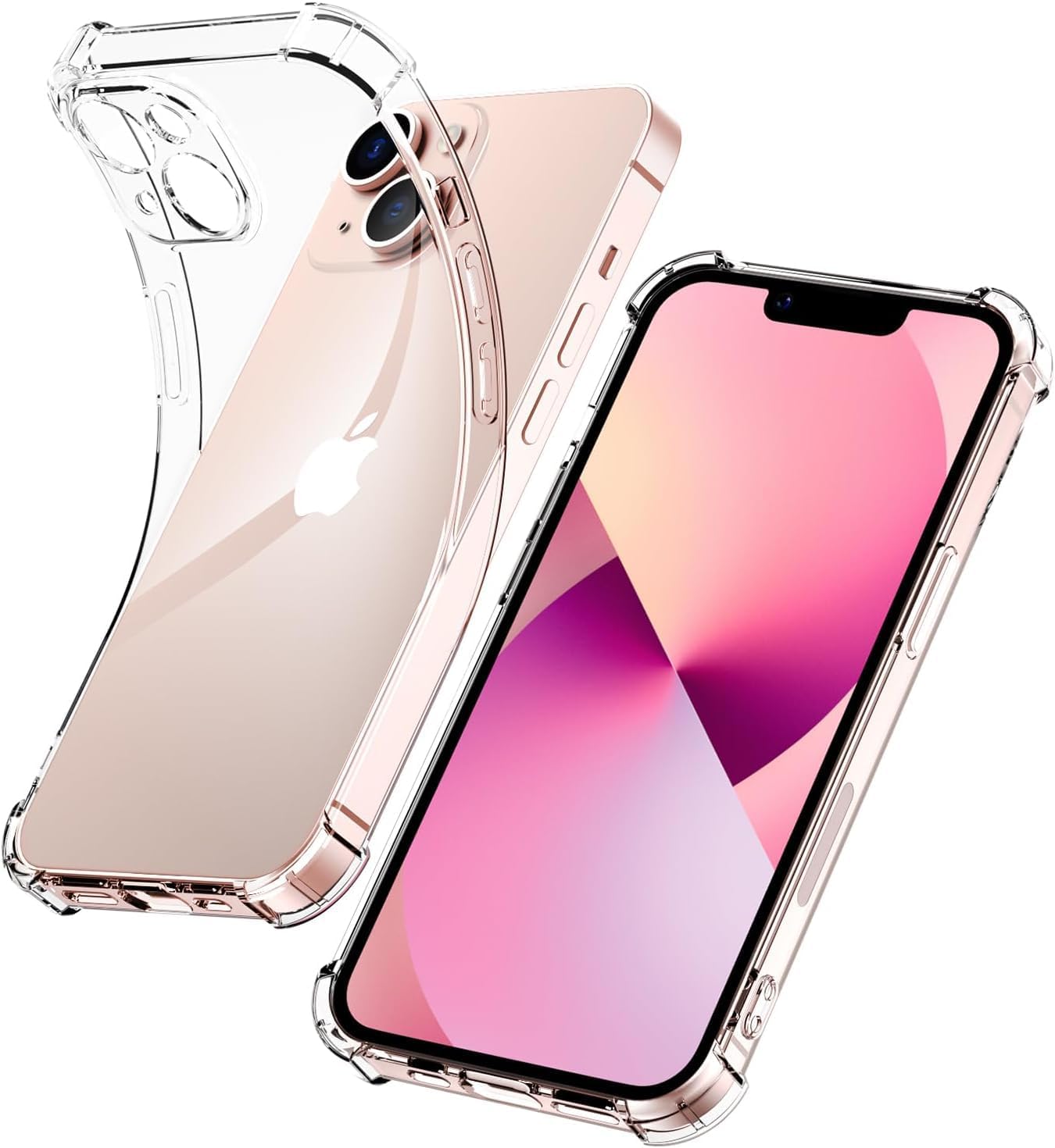 coque iphone 13 – Captor Coque pour iPhone 13 Transparente Souple TPU Silicone Souple Antichoc Absorption des Chocs Protection Complète Anti-Jaunissement Résistant Coque pour iPhone 13