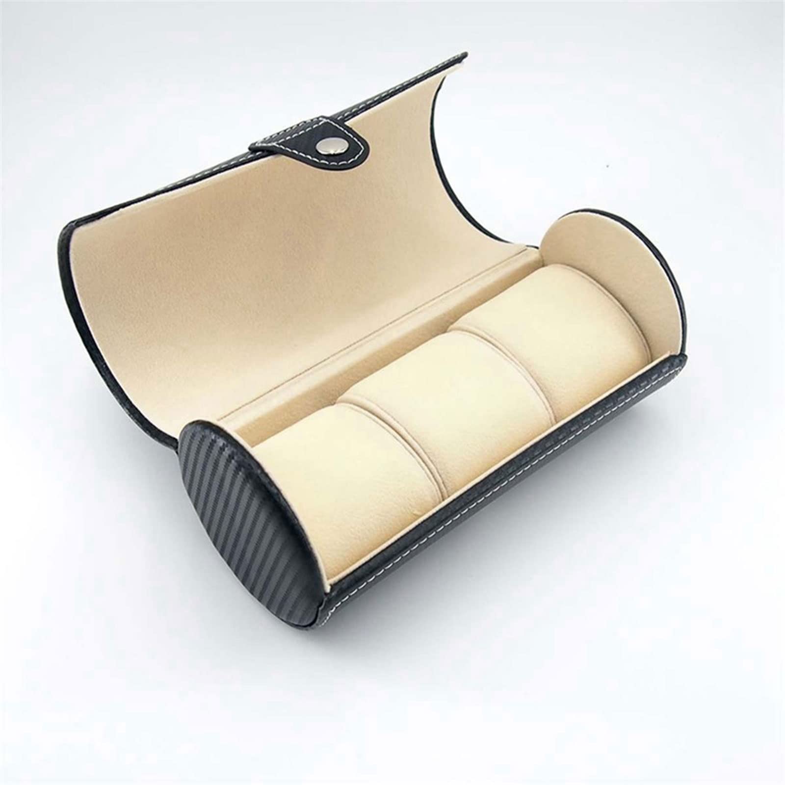DieffematicSBH Caja Relojes Jewelery Roll Jewelery Bag, Made of Flannel & Watch Display Gift Box Case Roll 3 Slot Wristwatch Necklace Bracelet
