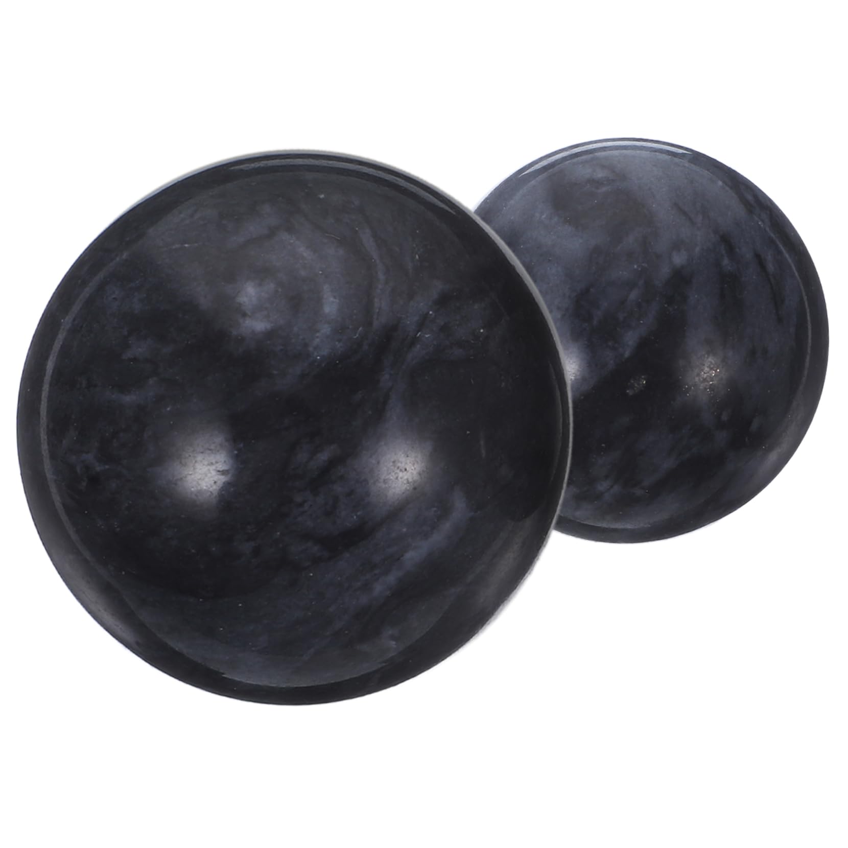 Gogogmee 2 Pcs Hand Jade Balls for Elderly Health Exercise and Relief Black for Hand Therapy and Massage Ideal for Meditation and Relaxation