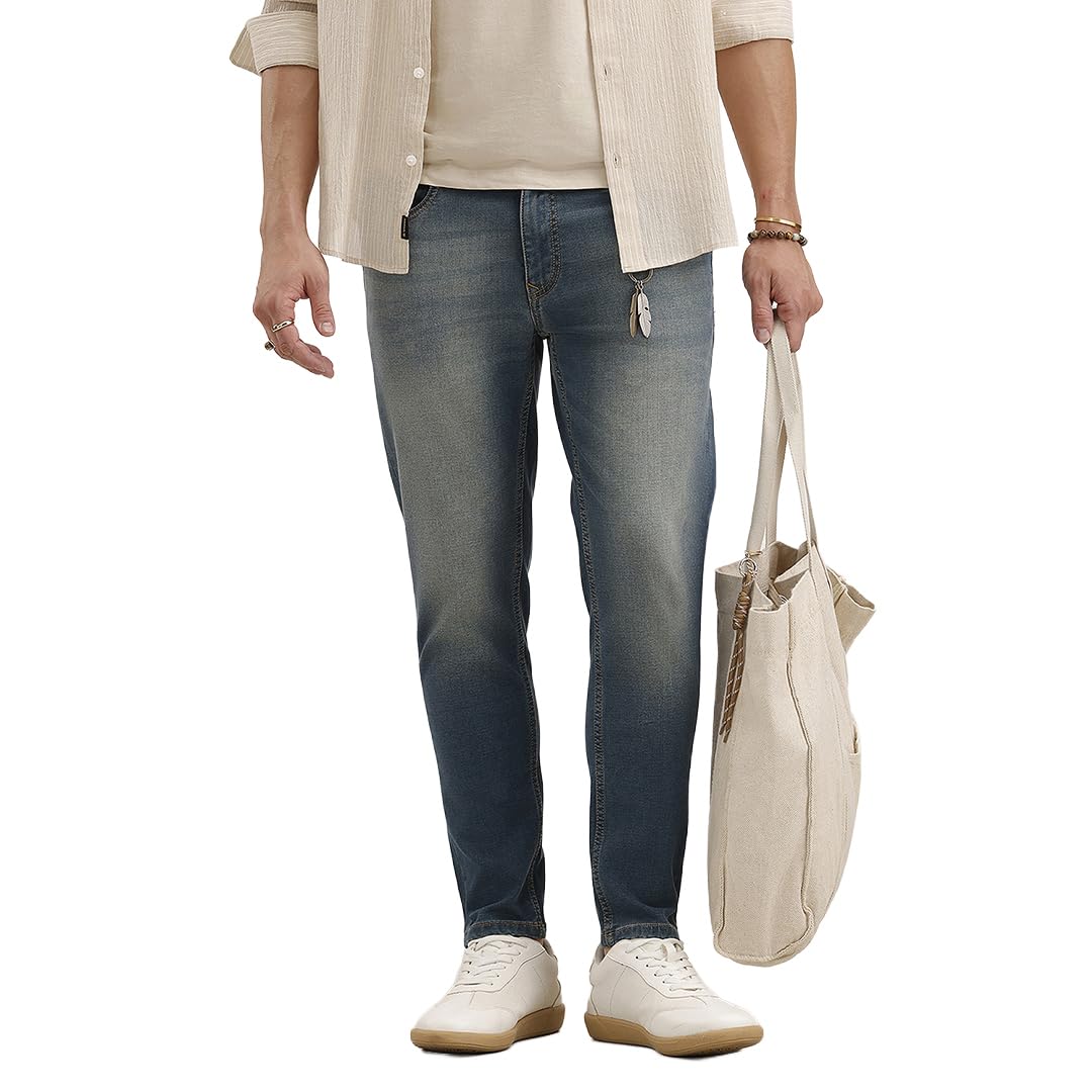 wrogn Men's Cotton Stretch Jeans | Solid | Skinny Cropped Fit-picture-25