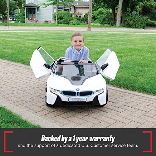 Rollplay 6V BMW I8 Kid's Ride-On Car - for Boys & Girls Ages 3 & Up - Battery-Powered Ride On Toy- White - Thumbnail 6