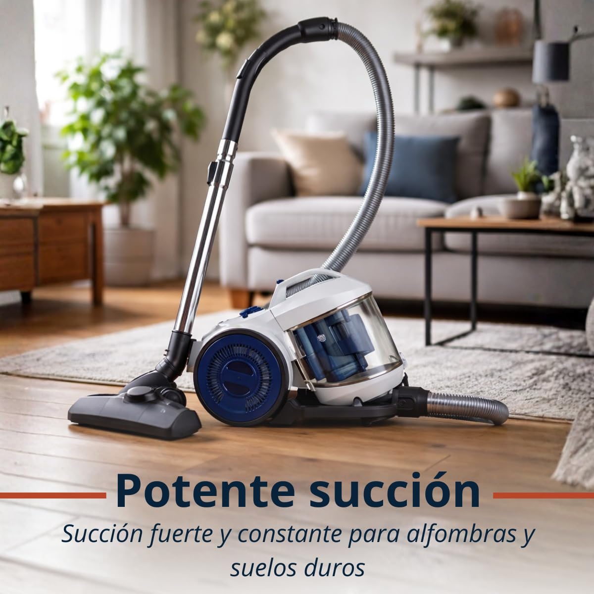 Dirt Devil Aspiradora Ciclónica DD2511 - Aspiradora sin Bolsa Potente - Aspirador Compacto Ligero para Uso Diario - Vacuum Cleaner de 800W - con Boquillas Incluidas