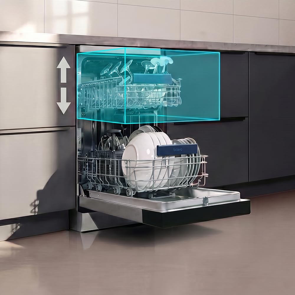 Cecotec Lavastoviglie Libera Installazione 45 cm Bolero Aguazero 4350 Inox. 9 Coperti, 4 Programmi, Classe D, Inverter Plus Duo, Pannello Touch, AutoClean, Delay Start, Cestello Posate, Inox