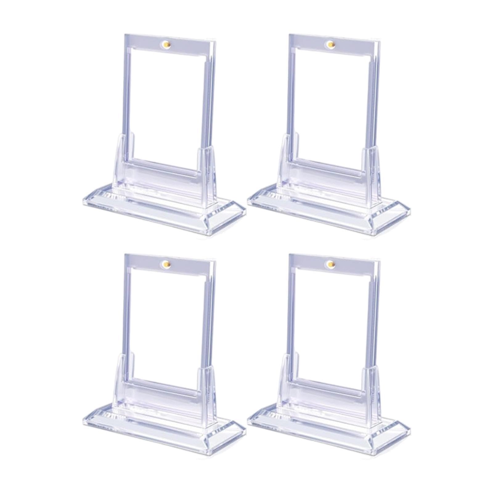 MagiDeal 4x 35PT Card Holders Hard Cases Transparent Waterproof Protective Card Cases Card Sleeves for Trading Cards Football Cards