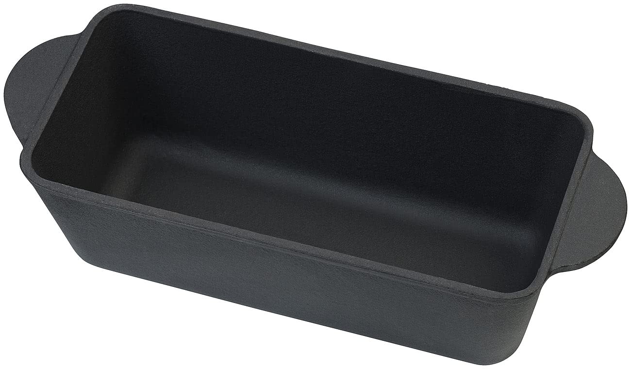 Rosenstein & Söhne Brotbackform mit Deckel: 2er-Set Gusseisen-Kastenformen mit Deckel, 25 x 12 x 9 cm, 2er-Set (Gusseisen Backform mit, Brotbackform mit, Grill)